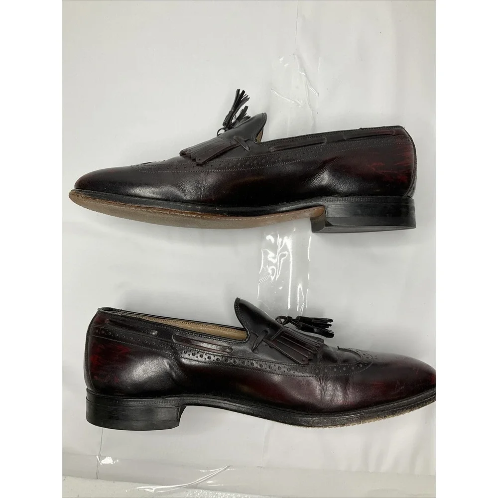 Johnston & Murphy Shoes 8.5 Loafers Leather Oxfords Tassel Wing Tip Aristocraft
